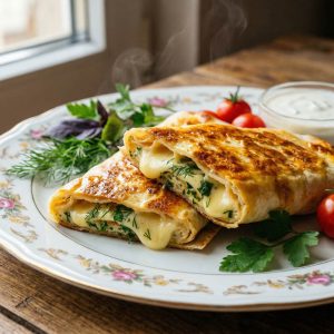 «Лаваш с сыром и зеленью»