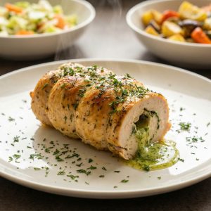 «Сочная куриная грудка с зелёным маслом»