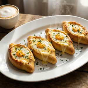 «Яичные лодочки с сыром»