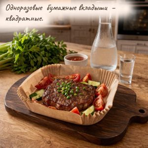 Одноразовые  бумажные вкладыши  – квадратные.